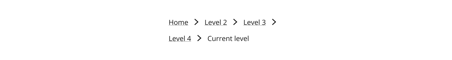 Example showing wrapped breadcrumbs